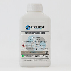 Fiber Elyaf Polyester Reçine 1 Kg.+ 10 gr. Mek (sertleştirici) - Thumbnail