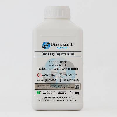 Fiber Elyaf Polyester Reçine 1 Kg.+ 10 gr. Mek (sertleştirici)
